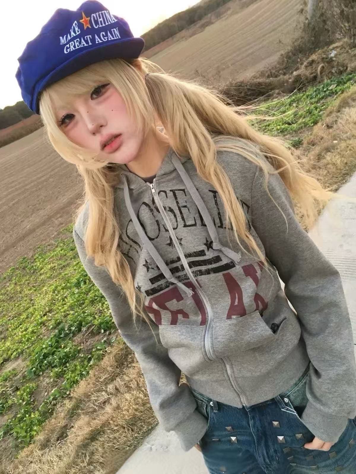 이문화 후드 티 스웨터 오픈 가디건 여성 이른 가을 새로운 마 오래된 몸매 가꾸기 재킷 긍정적 인 어깨 쇼트 스타일 맨위 고대 조기 센스 트렌디 이미지 4