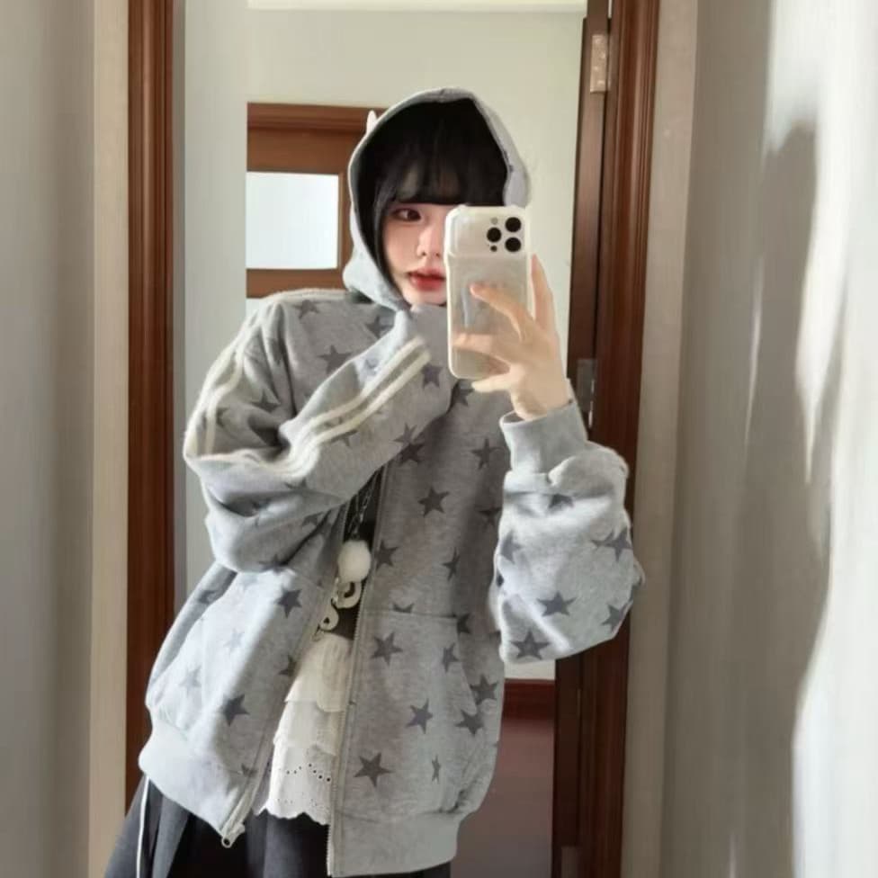 얇은 스타일 털이 있는 이후 패키지 기사 인사이드 펌프 자수 순수한 Mianhua 면 복합 지퍼 후드티 이미지 2