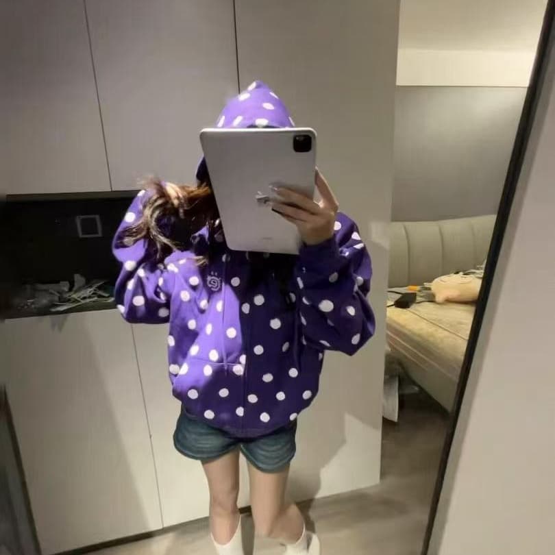 원본 있음 안감 순수한 Mianhua 면 복합 자수 후드 지퍼 재킷 후드티