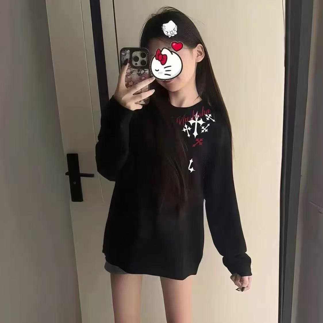 200그램 순면 프린트 루즈핏 만나는 긴팔 티셔츠 상세 이미지 4