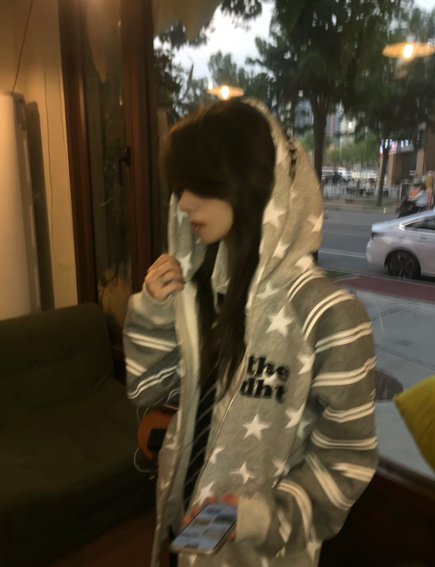 얇은 스타일 털이 있는 백금 지퍼 전체 자수 이후 패키지 칼라 순수한 Mianhua 면 복합 후드티 이미지 4