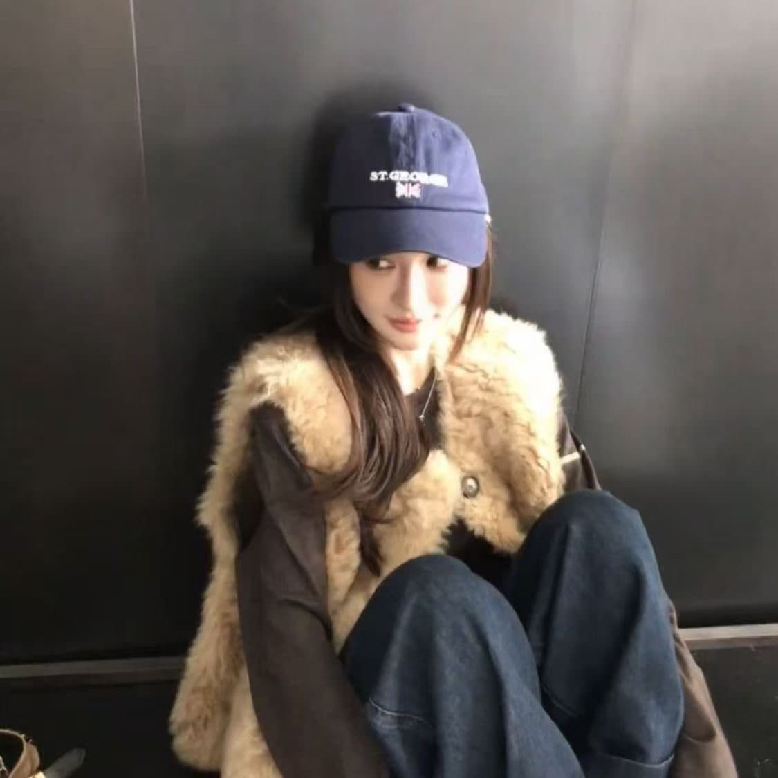가을 겨울철 새로운 모방 양털 느긋한 바람 베스트 모피 재킷 토스카 Na 어깨 모피 보온 조끼 상세 이미지 4