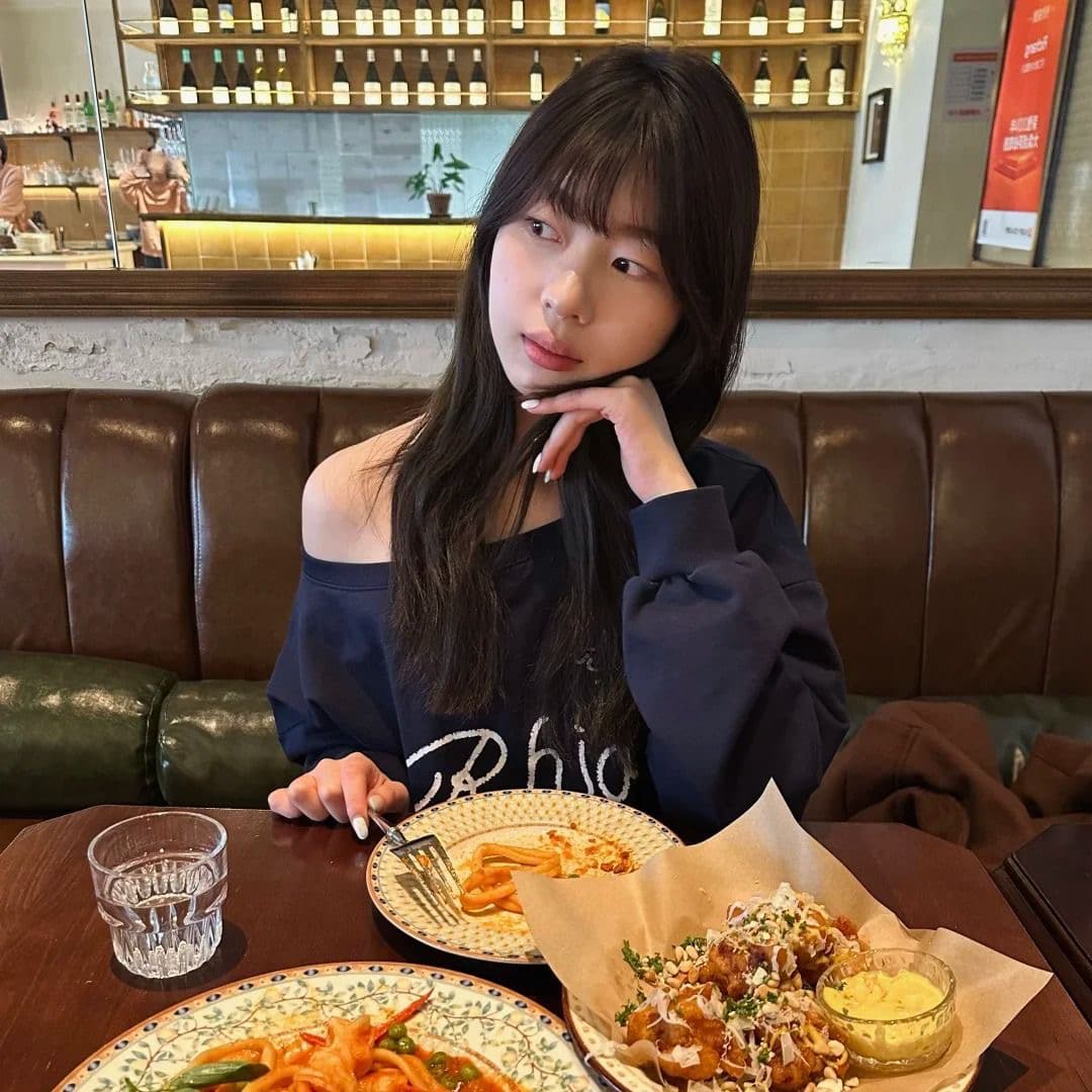 아메리칸 레트로 비스듬한 어깨 후드티 여성 가을 겨울 프린트 맨위 상세 이미지 5