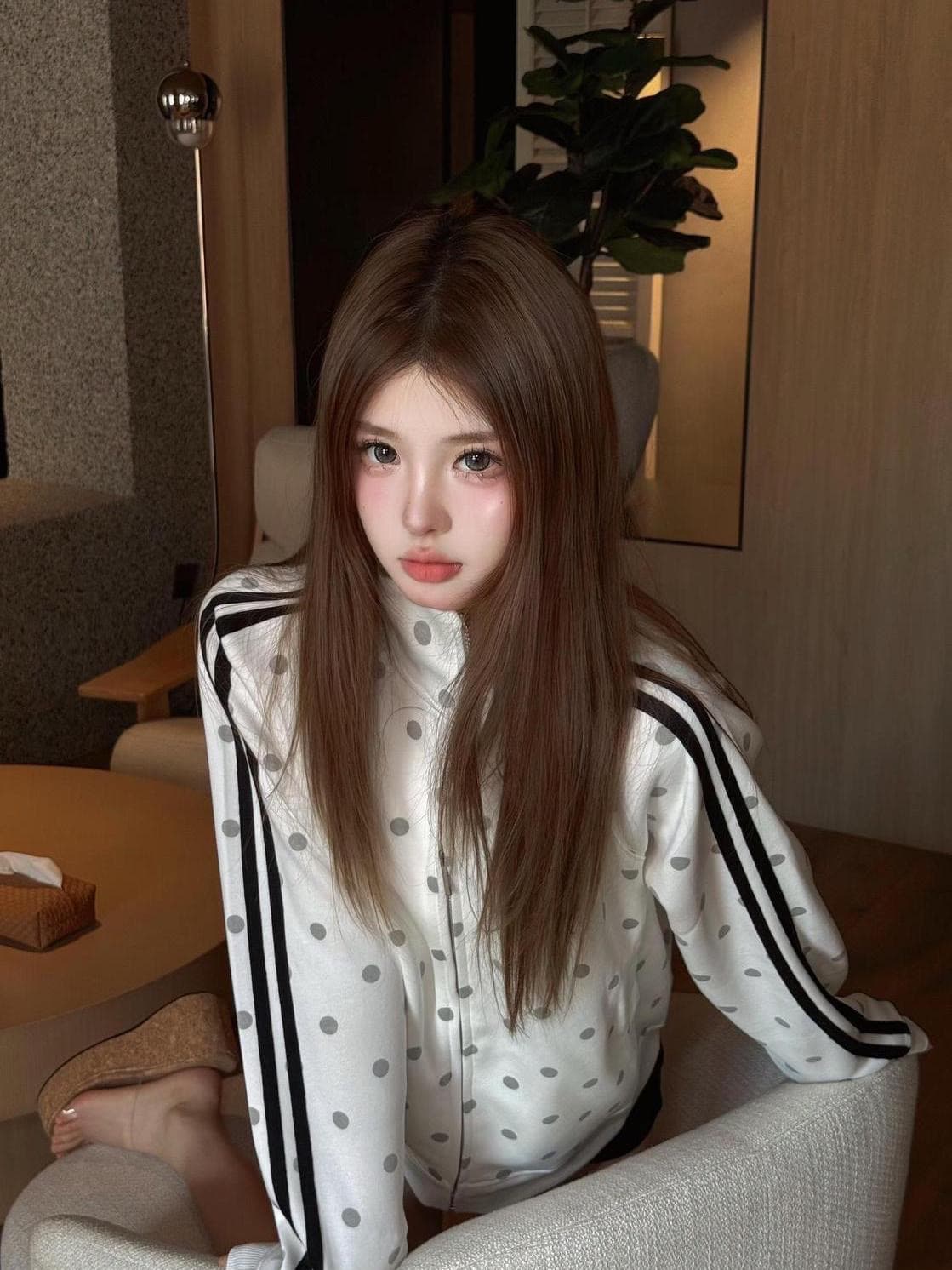 얇은 스타일 털이 있는 원본 솜씨 자수 순수한 Mianhua 면 복합 지퍼 후드티 이미지 4