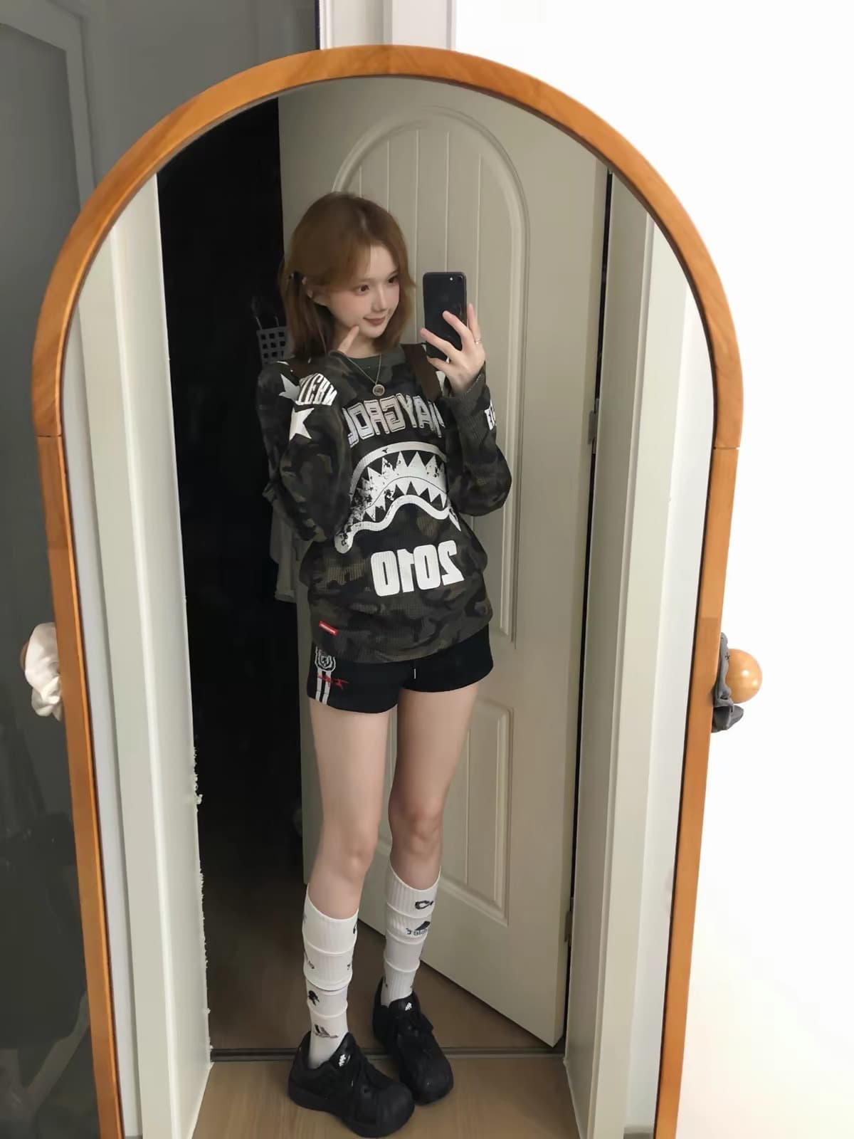65 35 후아 남편 그리드 프린트 맨위 이미지 3