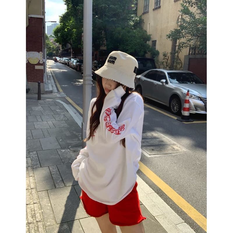 주문 주머니 프린트 긴팔 티셔츠 순면 220 그램 면 이후 패키지 칼라 새로운 라운드 넥 프린트 맨위 이미지 4