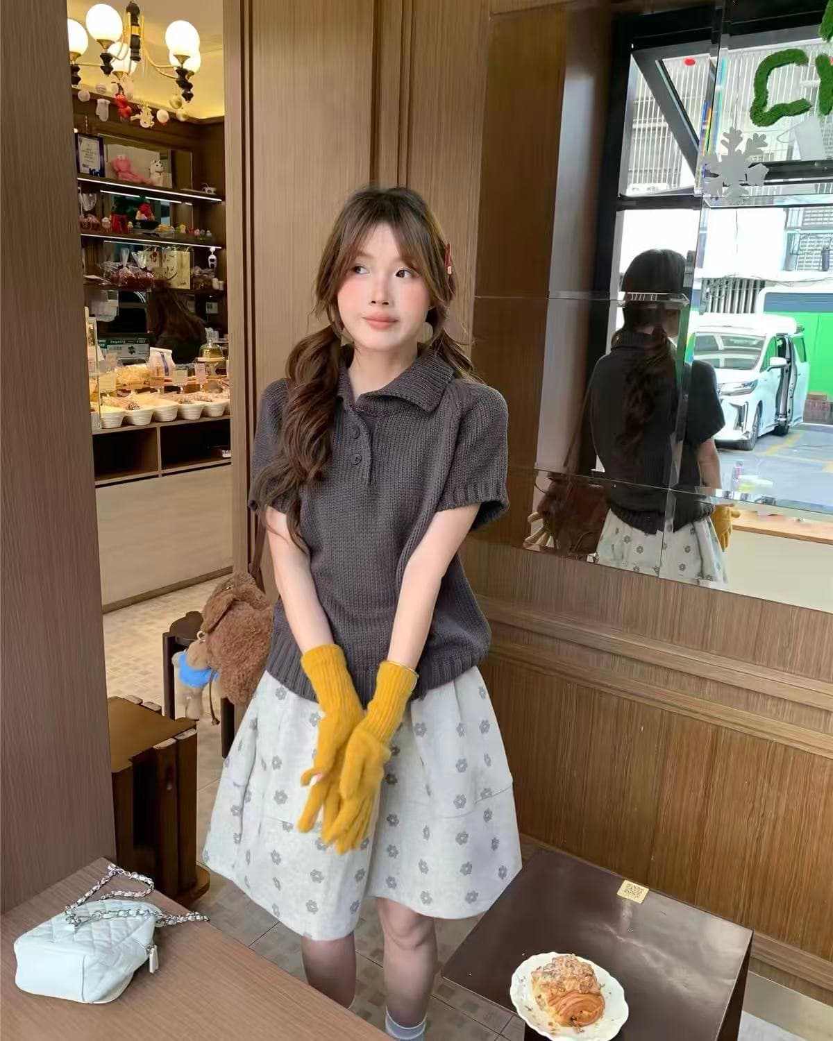가을 수 있습니다. 스택 착용 베스트 니트 스웨터 두꺼운 바늘 polo 폴로 칼라 반팔 스웨터 여자 베이비 칼라 두꺼운 스타일 니트 스웨터 상세 이미지 4
