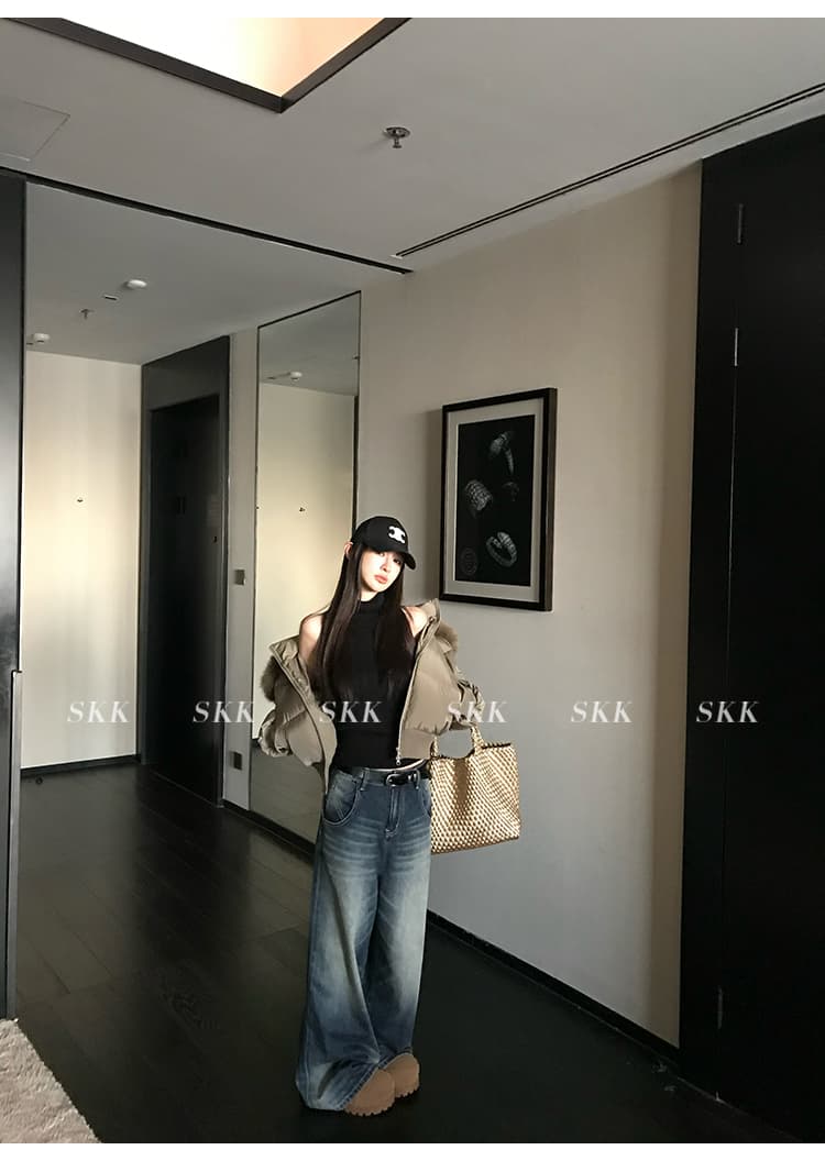 후드 큰 모피 칼라 아래 면화 의류 여성 2026 년 겨울 새로운 두꺼운 쇼트 스타일 다용도 면 옷 작은 키 재킷 상세 이미지 16