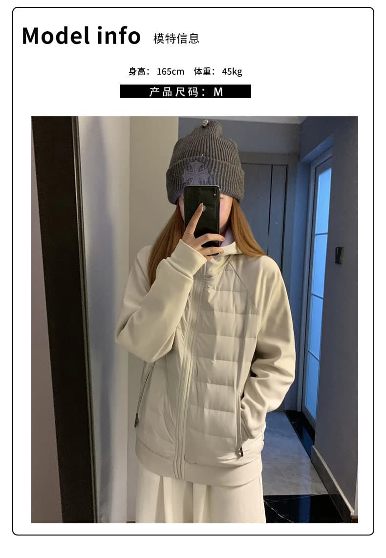 갈비 살 다운 재킷 얇고 가벼운 내피 여자 얇은 스타일 목화 진딧물 면 의류 겨울 패치워크 이른 봄 재킷 2026 새로운 두꺼움 상세 이미지 3