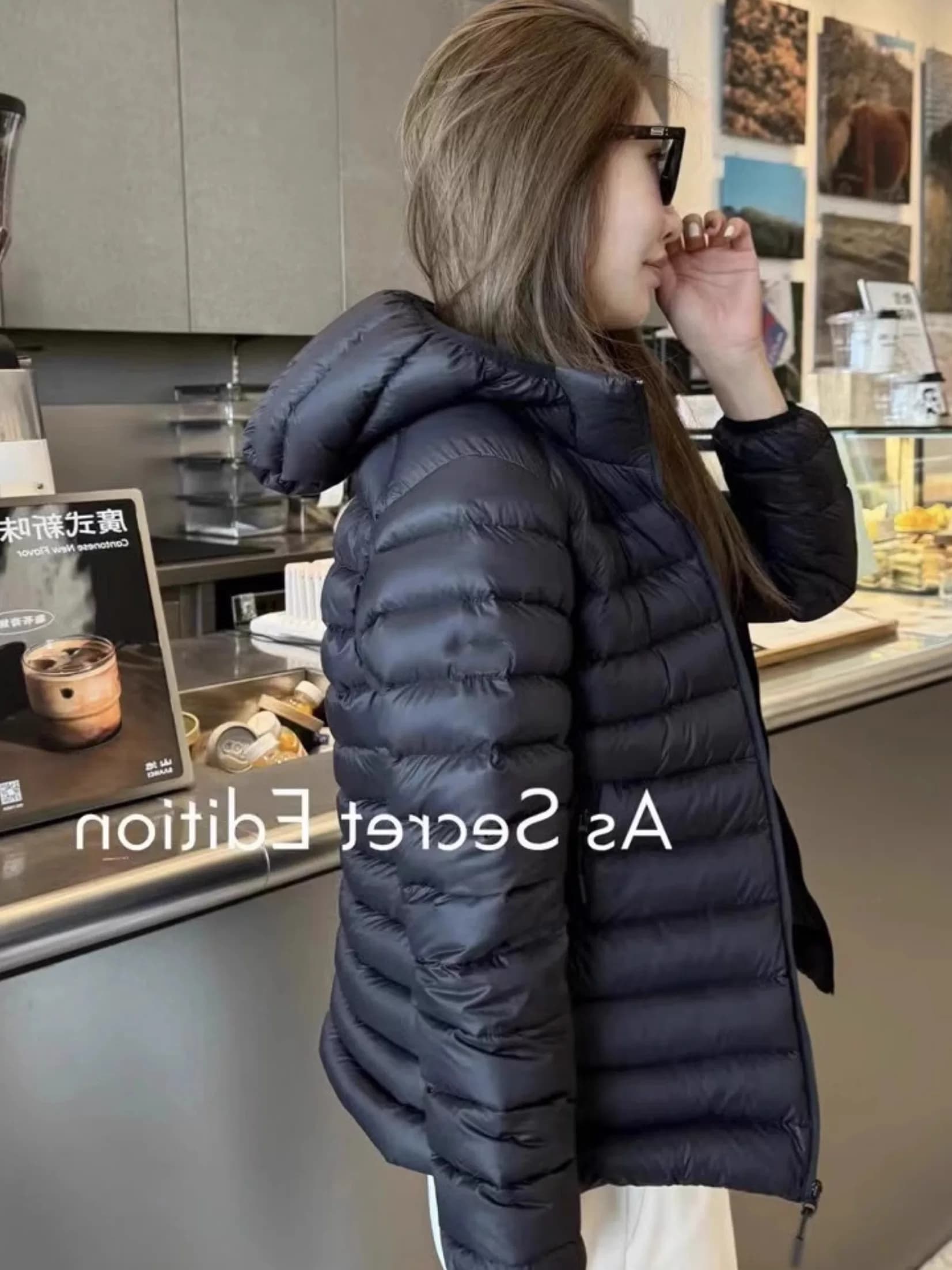 내부 및 외부 같은 재료 경량 인사이드 가져 가라. 몸매 가꾸기 종류 다운 재킷 쇼트 스타일 버블 푸 내피 갈비 살 면 여성 코트 상세 이미지 2