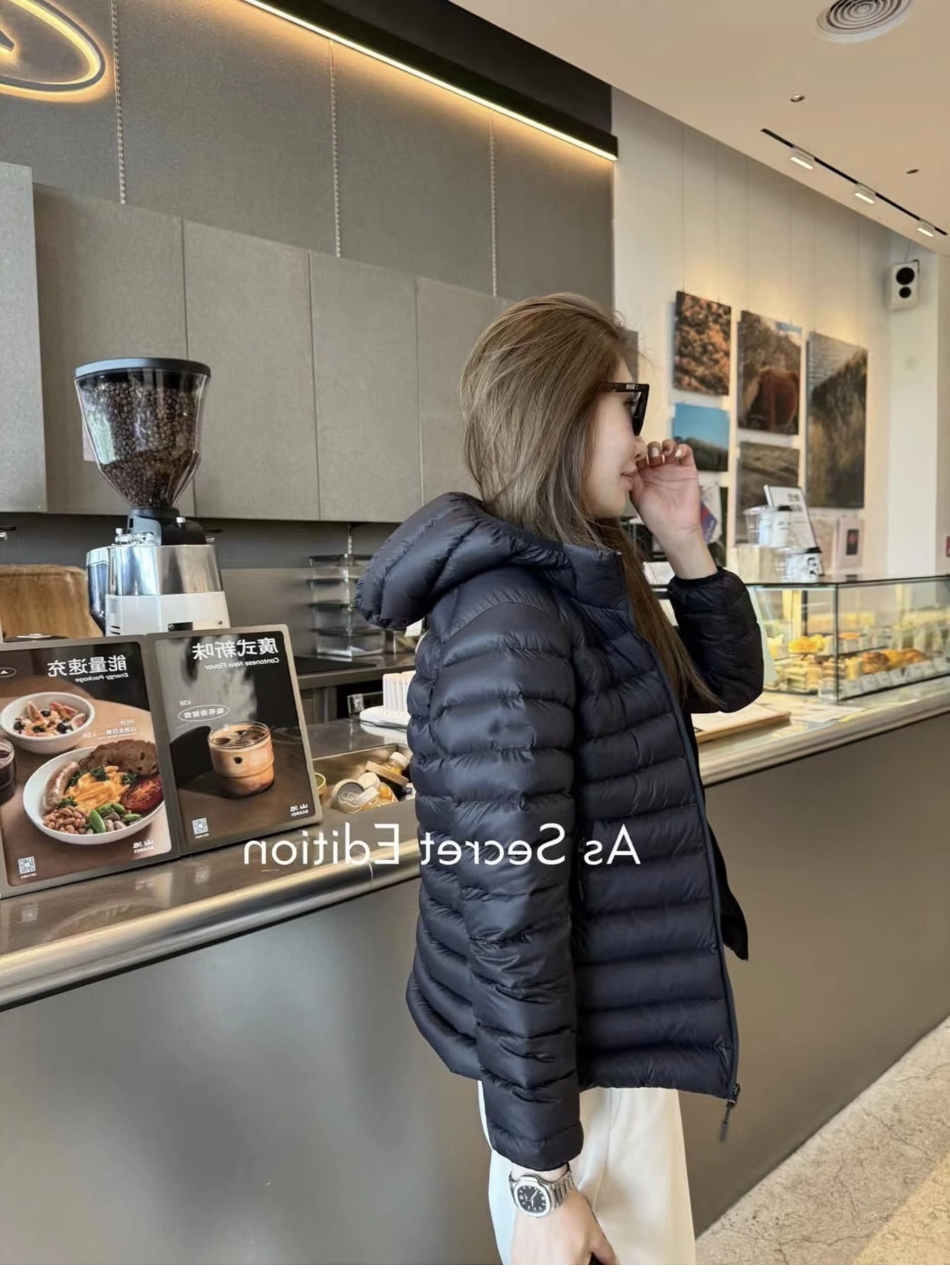내부 및 외부 같은 재료 경량 인사이드 가져 가라. 몸매 가꾸기 종류 다운 재킷 쇼트 스타일 버블 푸 내피 갈비 살 면 여성 코트 상세 이미지 12