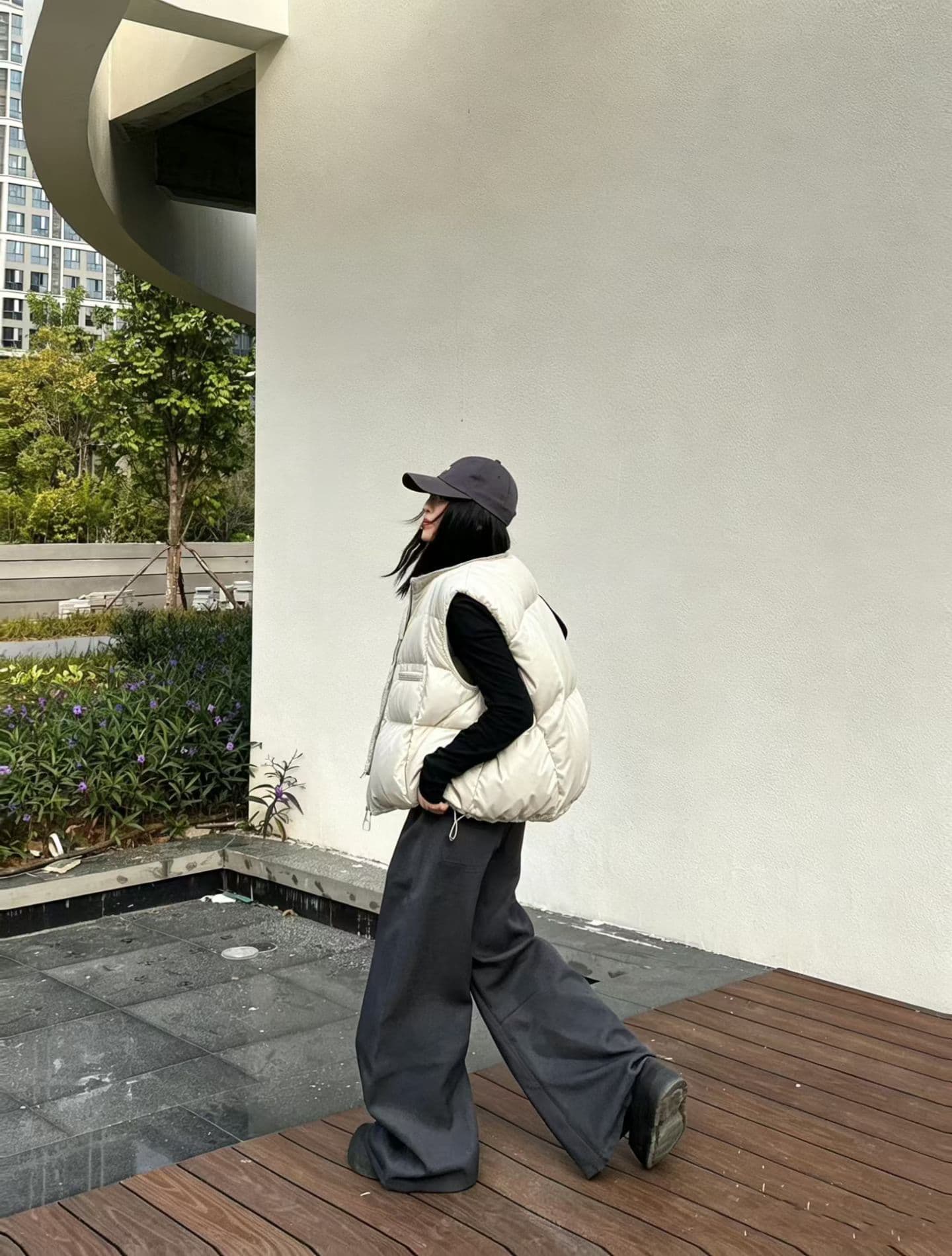 한국 스타일 베스트 여성 짧은 조끼 가을 겨울 새로운 2026 루즈핏 고급 센스 작은 키 어깨 외출용 상세 이미지 4