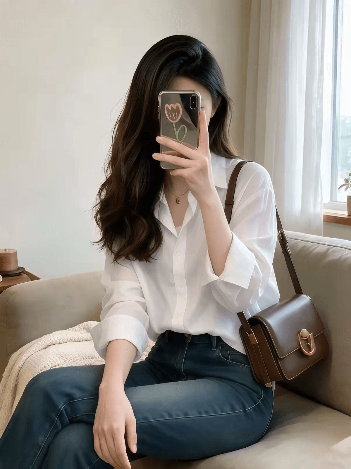 쉽지 않음 주름 이른 가을 화이트 루즈핏 셔츠 여자 외출용 긴팔 외국 가스 다용도 셔츠 빛 럭셔리 품격 맨위 상세 이미지 1