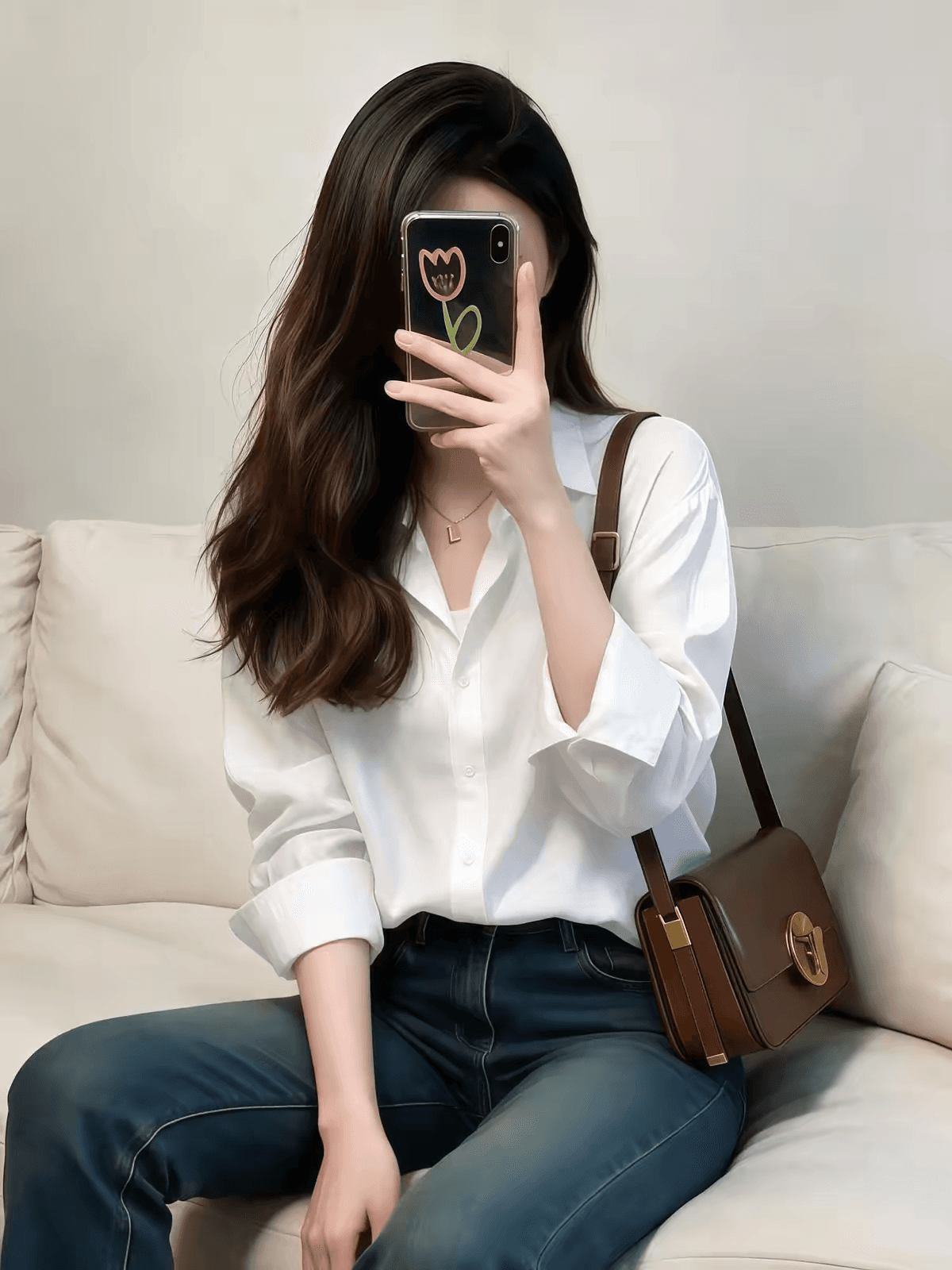 쉽지 않음 주름 이른 가을 화이트 루즈핏 셔츠 여자 외출용 긴팔 외국 가스 다용도 셔츠 빛 럭셔리 품격 맨위 상세 이미지 2