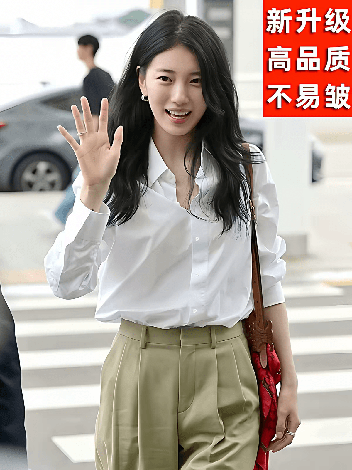 고급 사소한 작은 맨위 화이트 여성 셔츠 고급 센스 빛 럭셔리 연령 감소 외국 가스 긴팔 쉽지 않음 주름 셔츠 인사이드 가져 가라. 봄