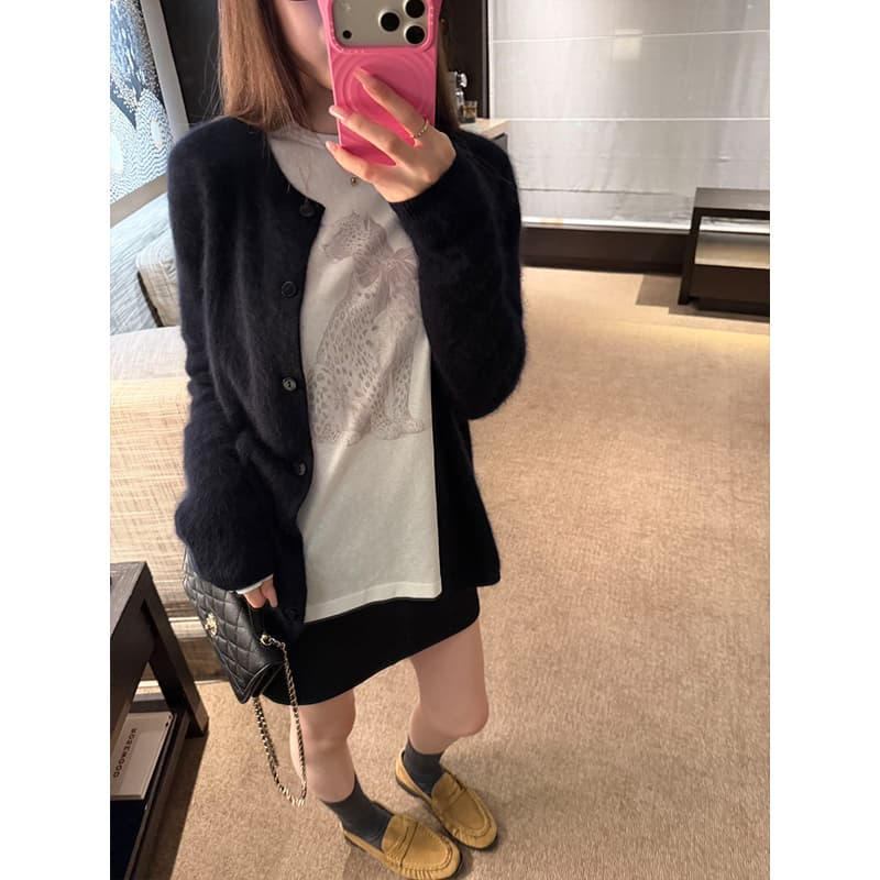눈꽃 면 70 면 30 폴리 에스터 표범 프린트 긴팔 티셔츠 여성 루즈핏 캐주얼 다용도 섹션 26 가을 새로운
