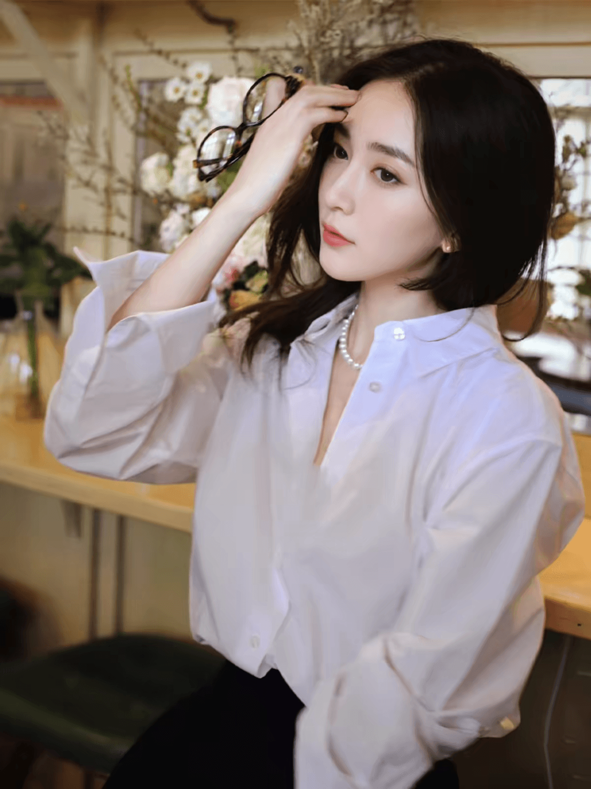 프랑스식 미니멀리즘 화이트 여성 셔츠 봄 가을 긴팔 경력 셔츠 출퇴근 품격 서리가 내린 바람 루즈핏 순면 맨위 이미지 3