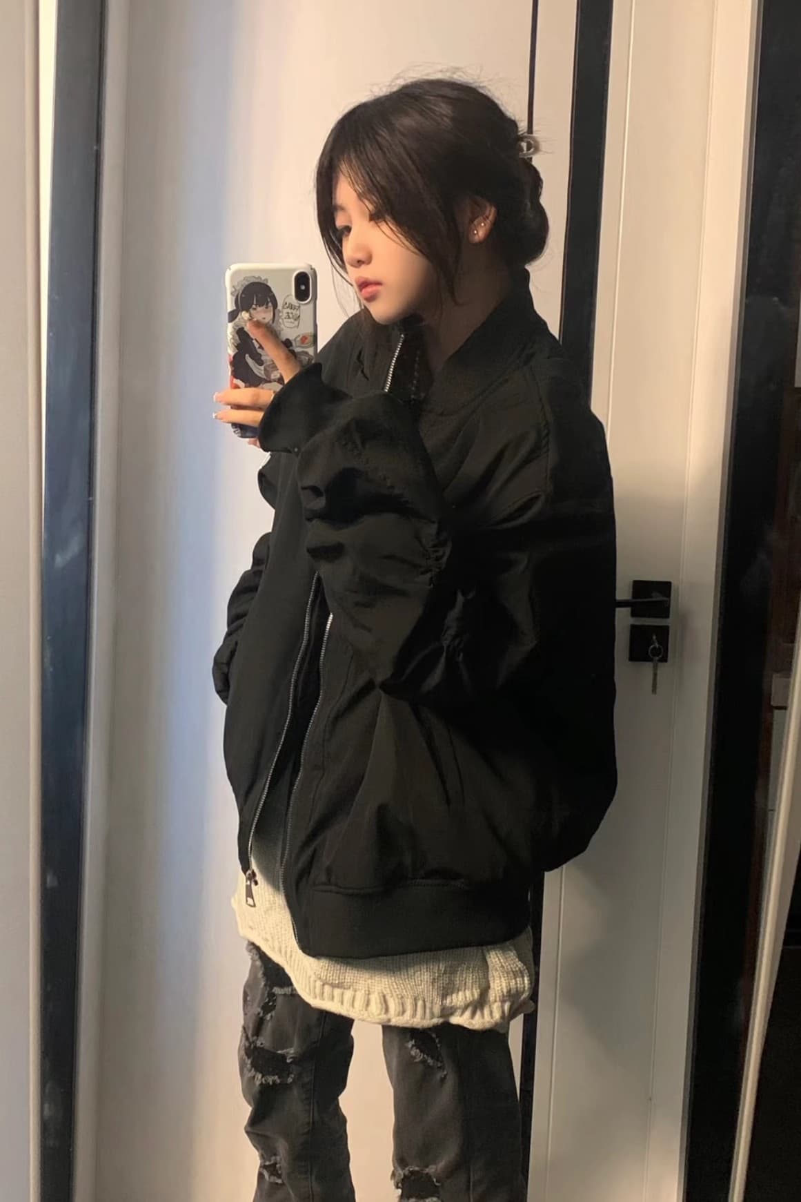 원본 것 2026 아메리칸 레트로 비행복 재킷 여성 코트 봄 oversize 야구 유니폼 가을 상세 이미지 1