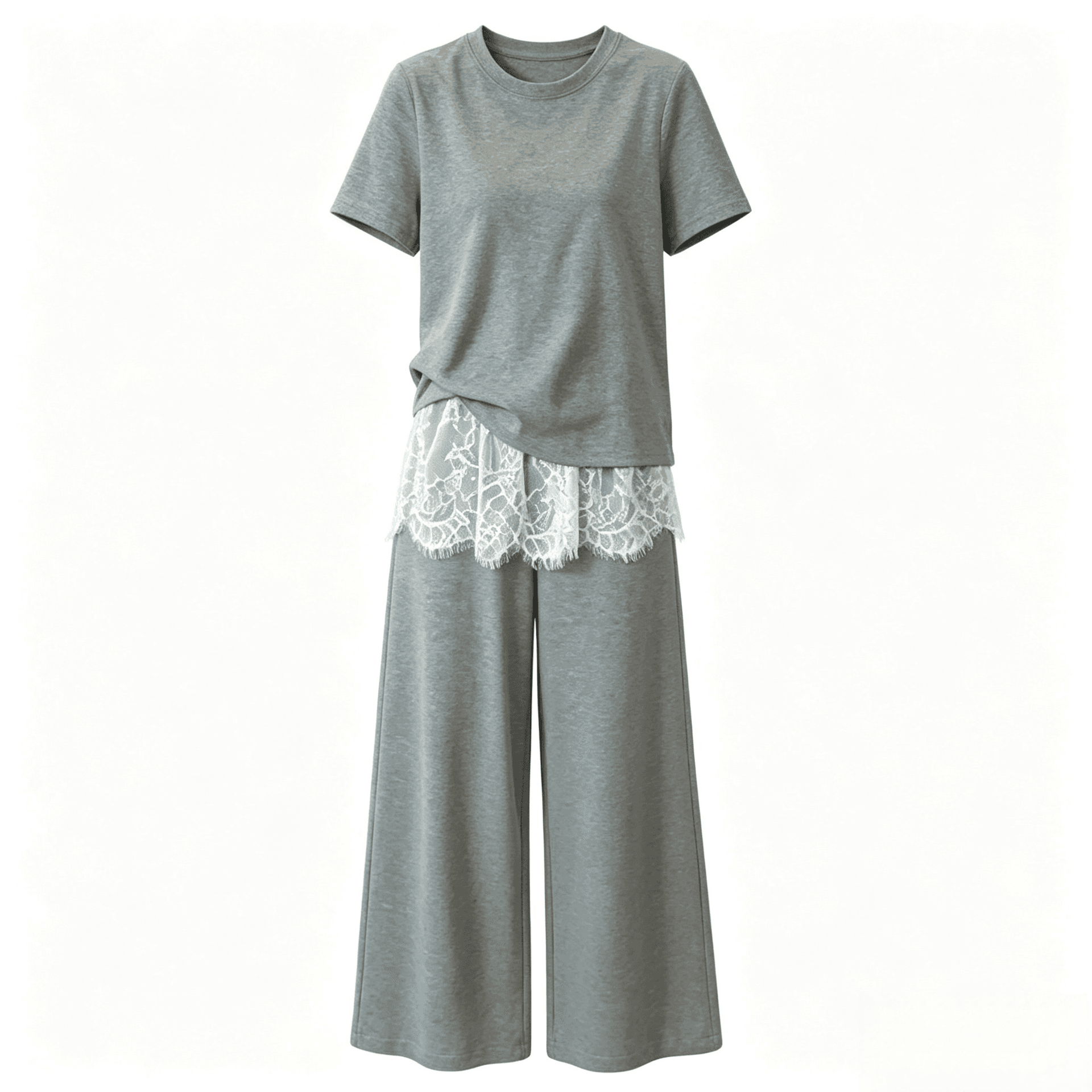 실사 임산부 ootd 착용 가져 가라. 전체 집합 자이언트 잘 생긴 캐주얼 맨위 방귀 커튼 와이드 레그 팬츠 슈퍼 화재 패션 투피스 세트 이미지 6