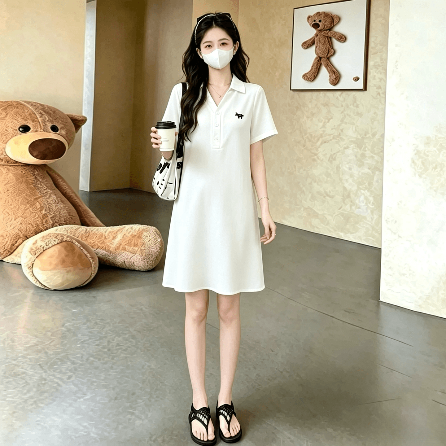 실사 2026 여름 출산 착용 드레스 한 부서 프랑스식 출퇴근 바람 면 린넨 편안함 임신 기간 착용 가져 가라. 확실하지 않음 임신 한 이미지 4