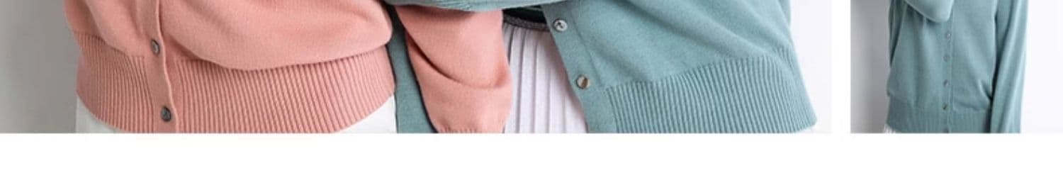 단색 카디건 코트 여성 뜨개질 외부 가져 가라. 쇼트 스타일 V넥 봄 가을 캐주얼 스웨터 루즈핏 검정색 긴팔 맨위 트렌디 상세 이미지 21