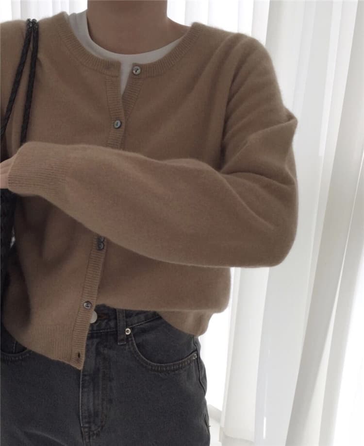 패키지 코어 실 빅 보드 니트 오픈 가디건 여성 가을 겨울 새로운 인사이드 가져 가라. 기본 셔츠 부드러운 찹쌀 스웨터 외부 잡아라. 외투 상세 이미지 36