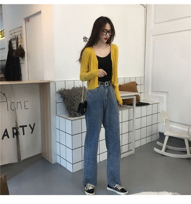 Chic 연령 감소 작은 키 니트 스웨터 여성 봄 가을 chic 한 부서 몸매 가꾸기 슬림해 보이는 오픈 가디건 부드러운 바람 쇼트 스타일 맨위 상세 이미지 19
