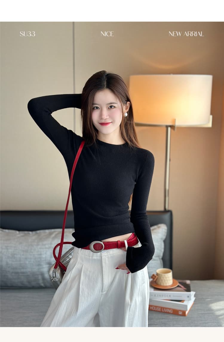 양모 기본 셔츠 여성 뜨개질 기초 인사이드 가져 가라. 가을 겨울 새로운 인사이드 가져 가라. 니트 스웨터 고급 센스 맨위 상세 이미지 17
