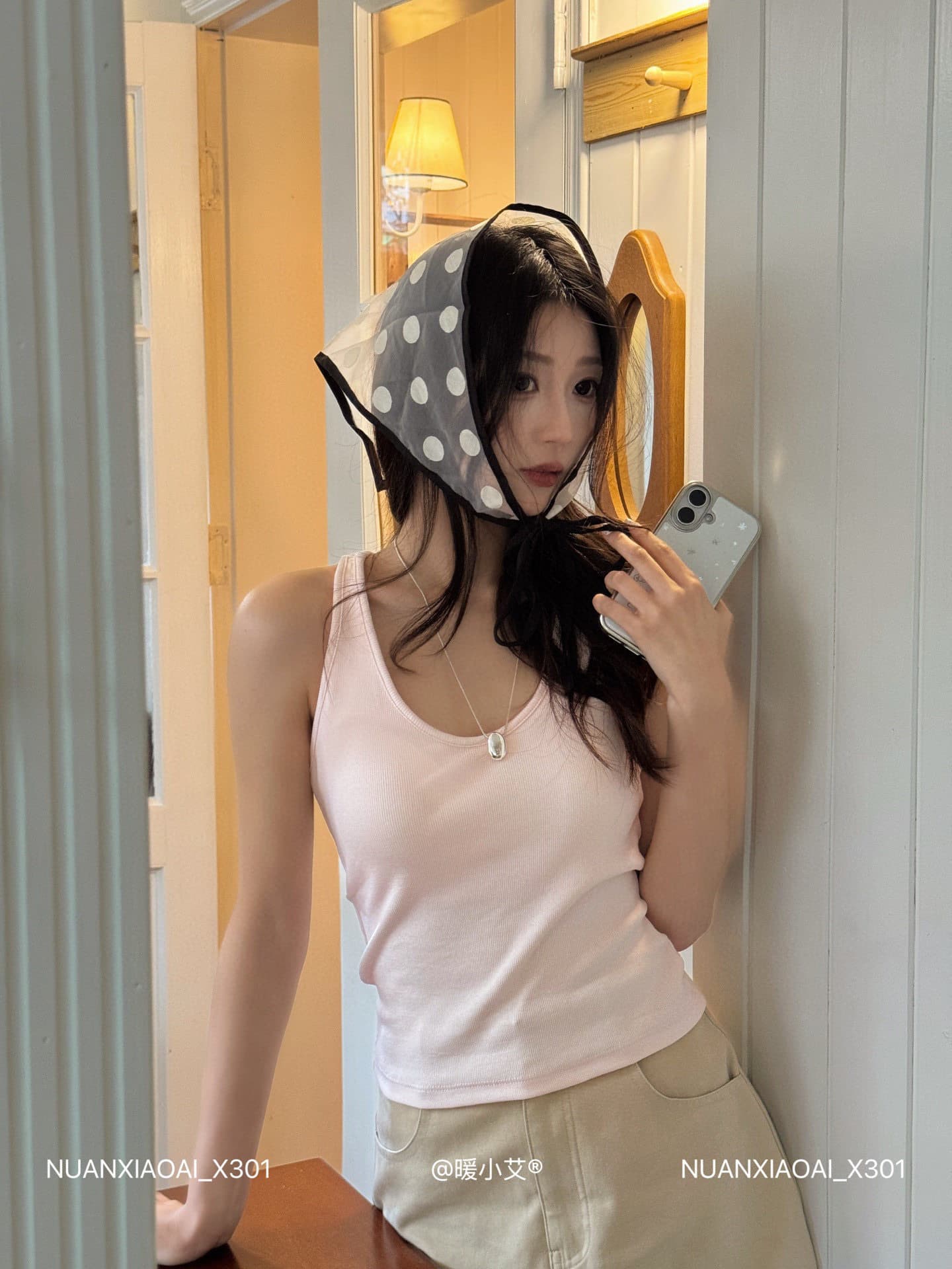면 캐미솔 프랑스식 행침 목 조끼 순수한 욕망 센스 다시 유출 단어 순면 아름다움 멜빵 가슴 패드 슬립 봄 여름 상세 이미지 3