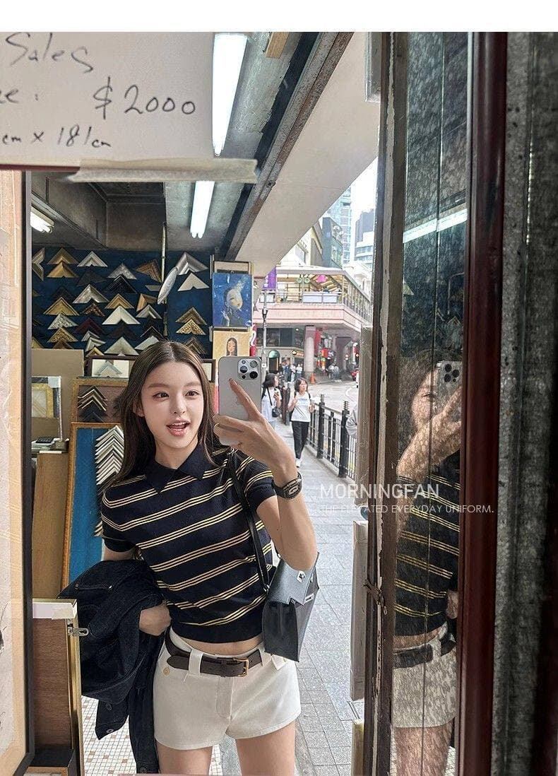 프랑스식 비스듬한 어깨 니트 배트윙 소매 티셔츠 여성 여름 순수한 욕망 바람 루즈핏 반팔 ins 섹시함 오프숄더 만나는 맨위 상세 이미지 4