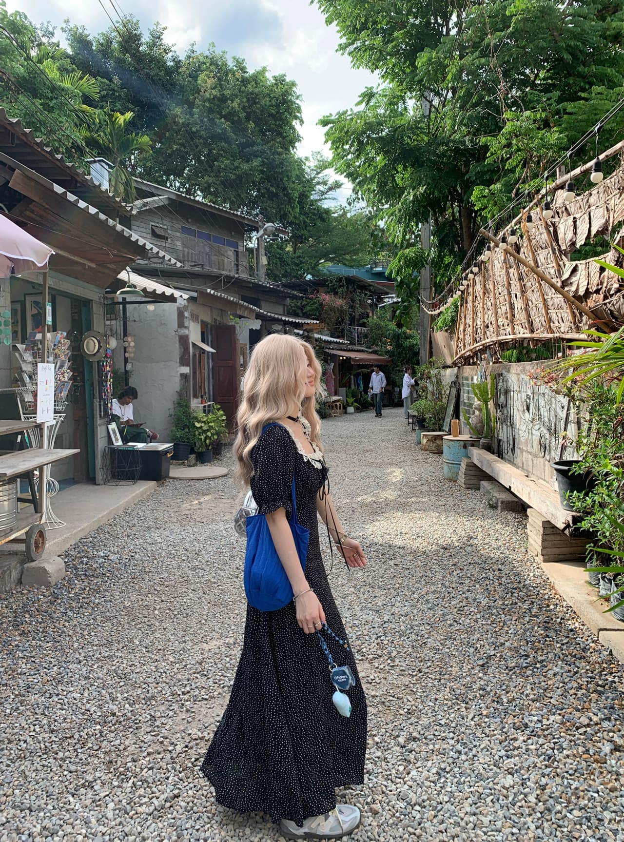 마이크로 지방 프랑스식 레이스 칼라 꽃무늬 거품 소매 드레스 여름 품격 허리 수축 슬림해 보이는 한 마디 휴가 해변 롱 스커트 상세 이미지 10
