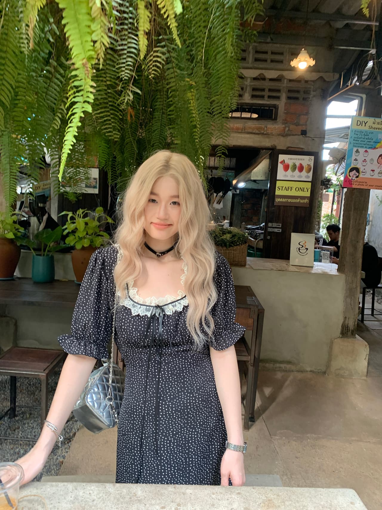 마이크로 지방 프랑스식 레이스 칼라 꽃무늬 거품 소매 드레스 여름 품격 허리 수축 슬림해 보이는 한 마디 휴가 해변 롱 스커트 상세 이미지 14