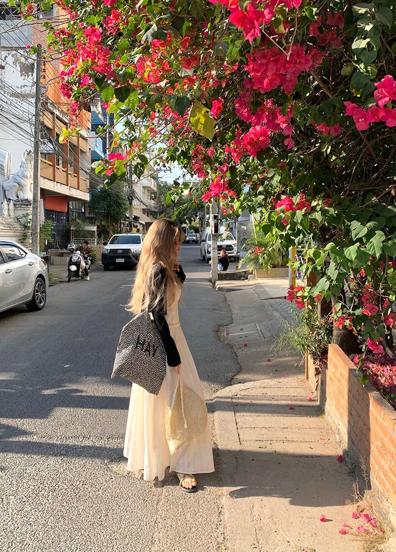 빅 사이즈 프랑스식 차 휴식 고급 센스 길이 연장 질감 센스 슬립 드레스 여름 디스플레이 화이트 몸매 가꾸기 휴가 발목 롱 스커트 상세 이미지 13