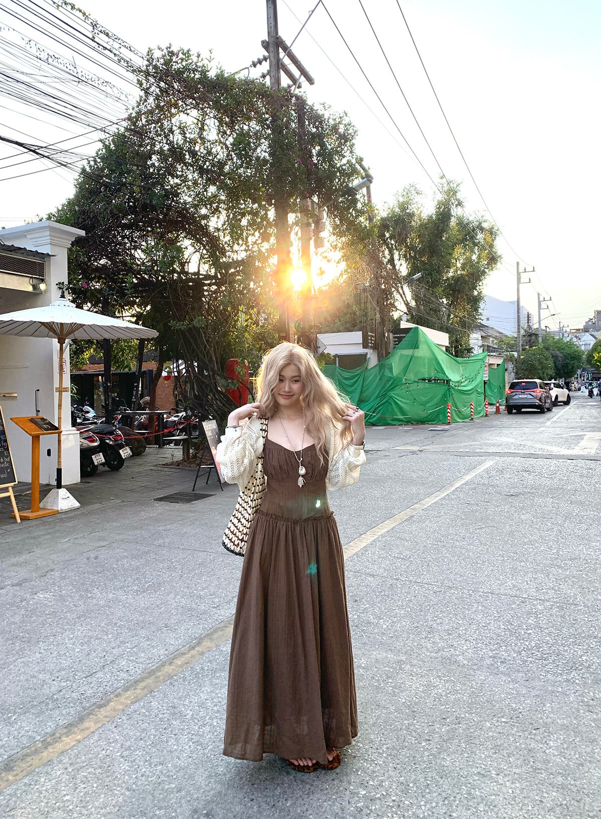 빅 사이즈 프랑스식 차 휴식 고급 센스 길이 연장 질감 센스 슬립 드레스 여름 디스플레이 화이트 몸매 가꾸기 휴가 발목 롱 스커트 상세 이미지 39