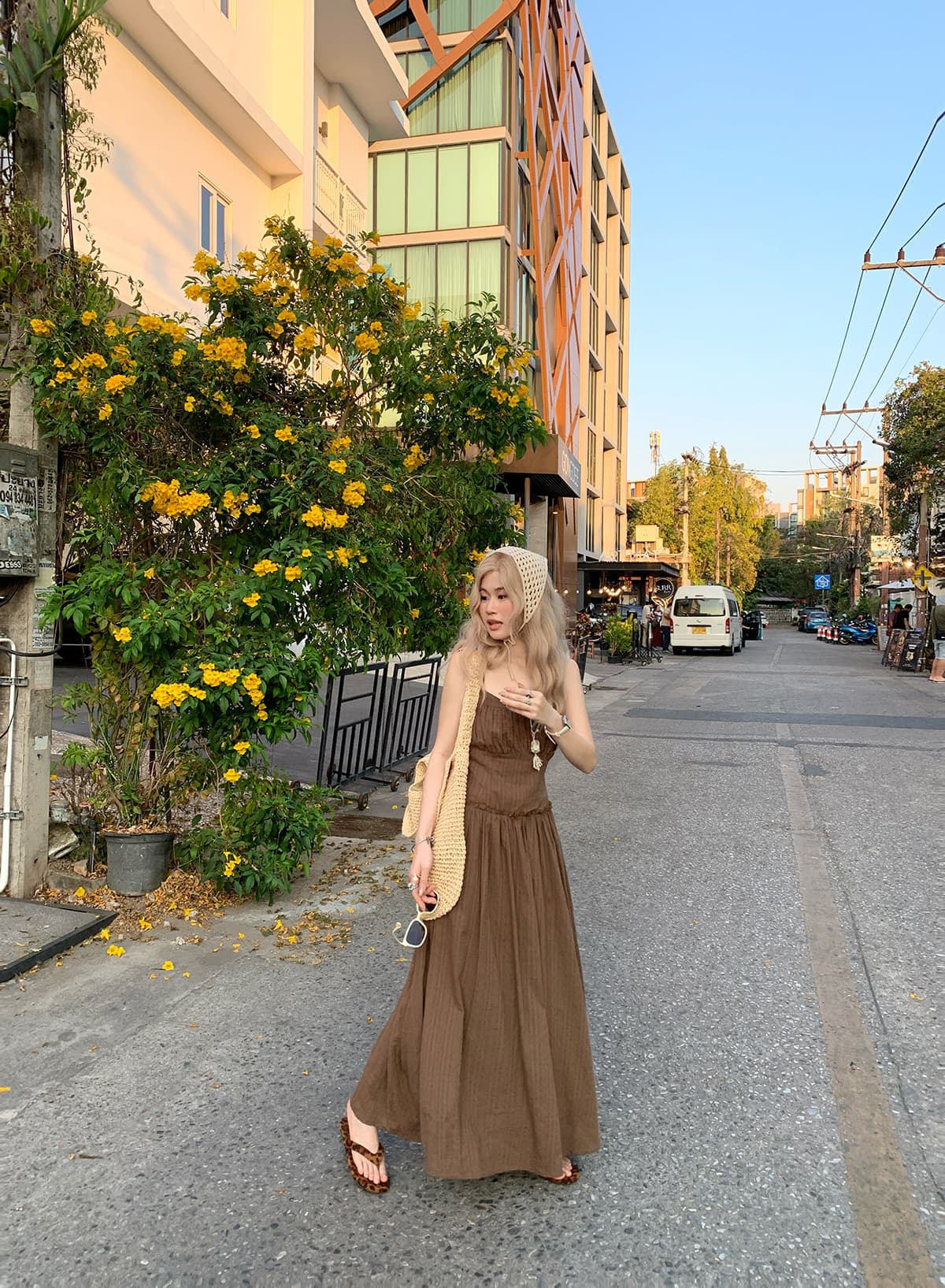 빅 사이즈 프랑스식 차 휴식 고급 센스 길이 연장 질감 센스 슬립 드레스 여름 디스플레이 화이트 몸매 가꾸기 휴가 발목 롱 스커트 상세 이미지 43