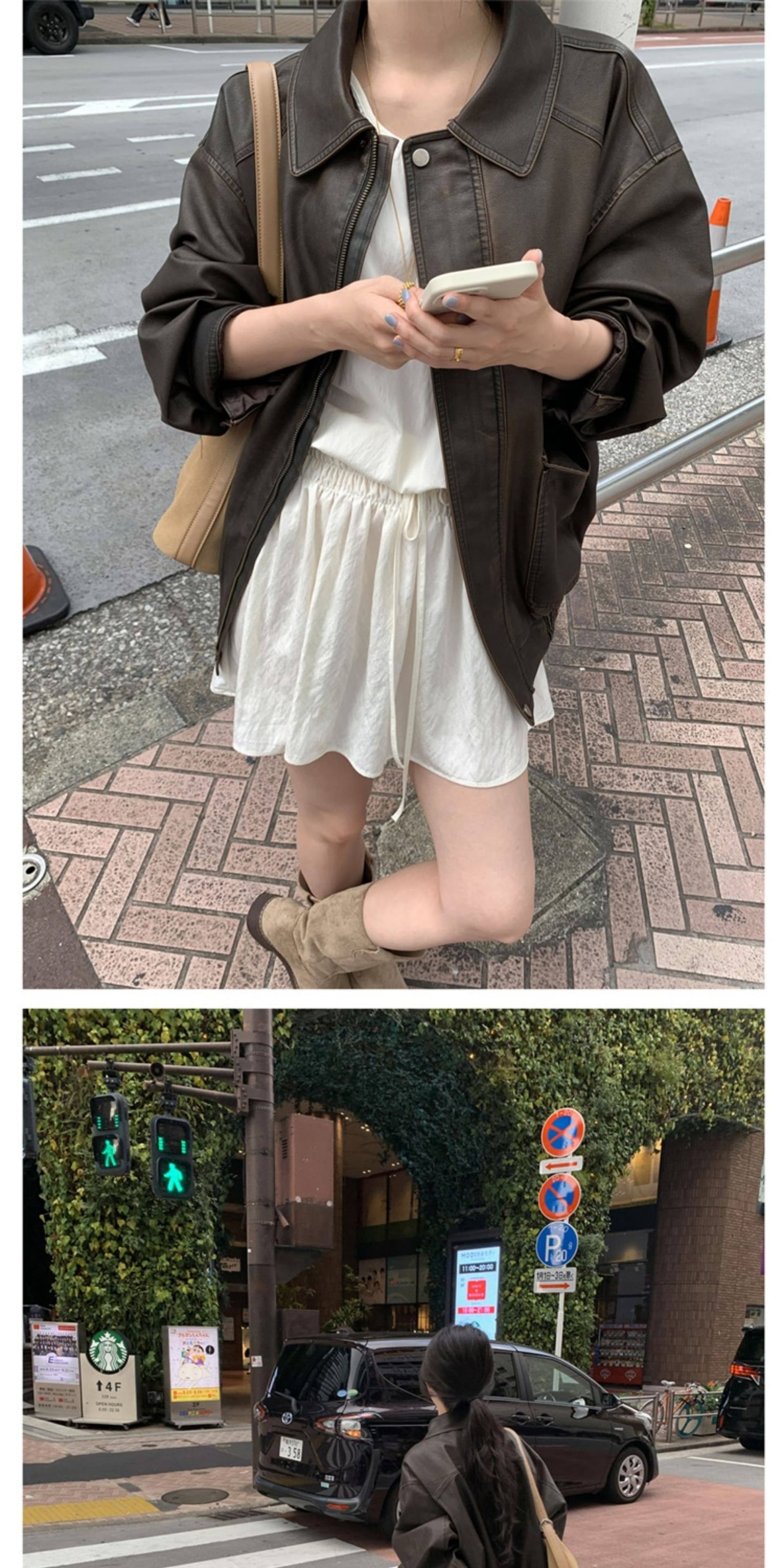 있음 선적 한국 ins 달콤함 소녀 쇼트 스타일 허리 수축 긴팔 드레스 상세 이미지 11