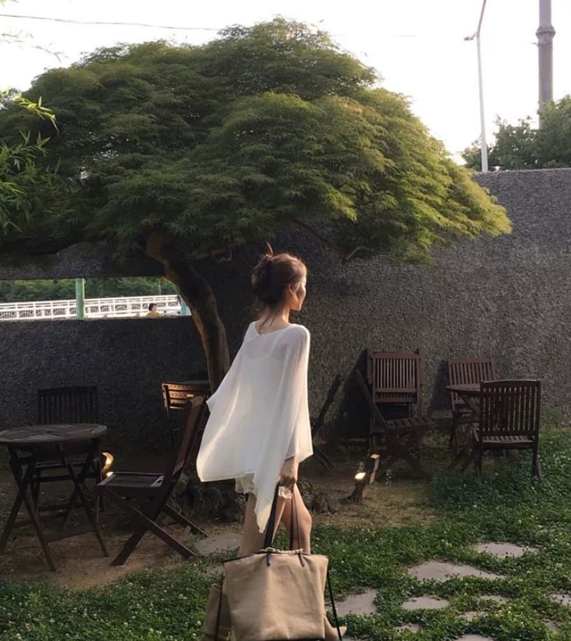 있음 선적 한국 ins 패션 레이스업 빅 브이 넥 패턴 짜임 니트 캐미솔 상세 이미지 7