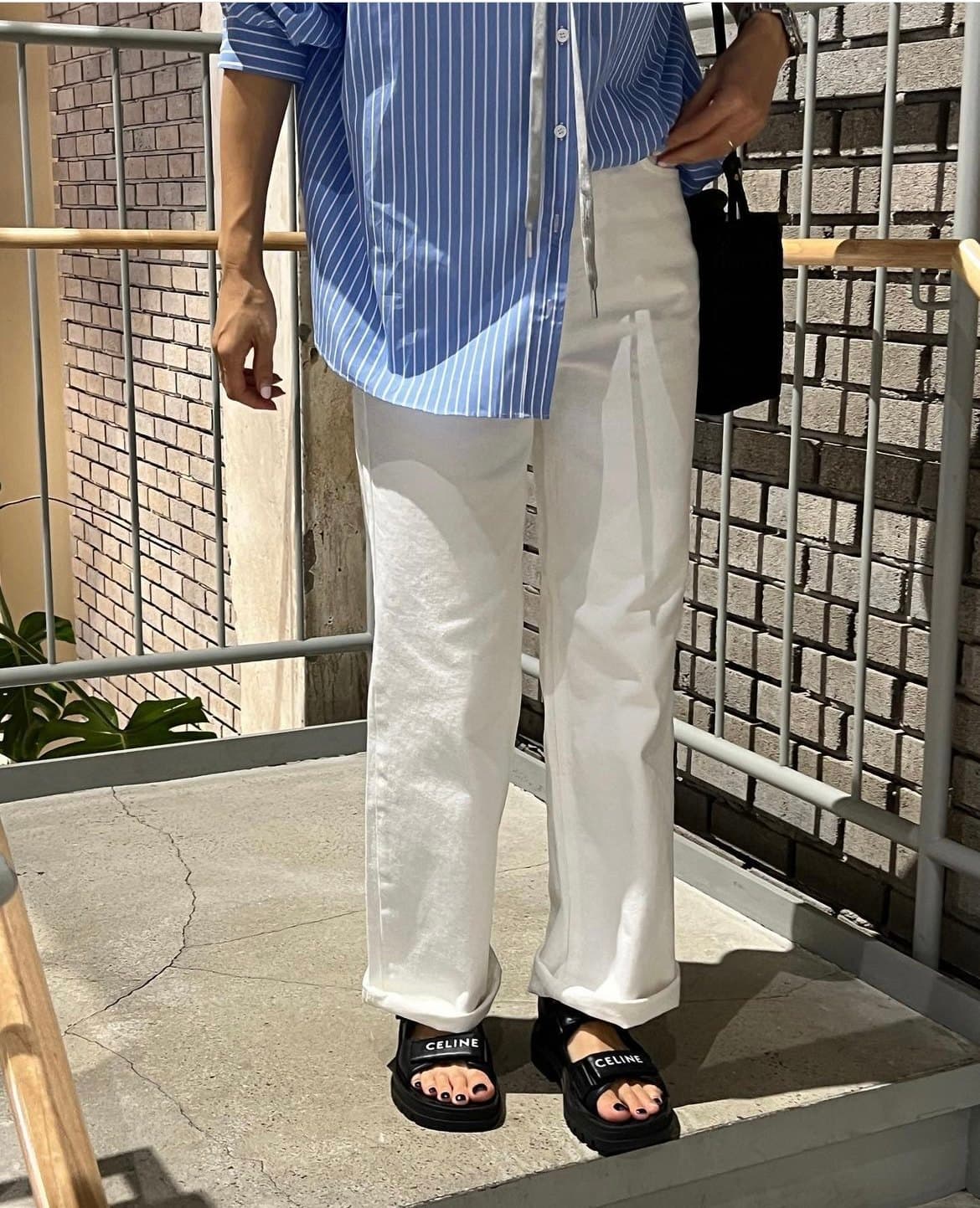 있음 선적 한국 ins 디자인 센스 세련된 개성 작은 대중 루즈핏 느긋한 페이크 레이어드 셔츠 상세 이미지 7