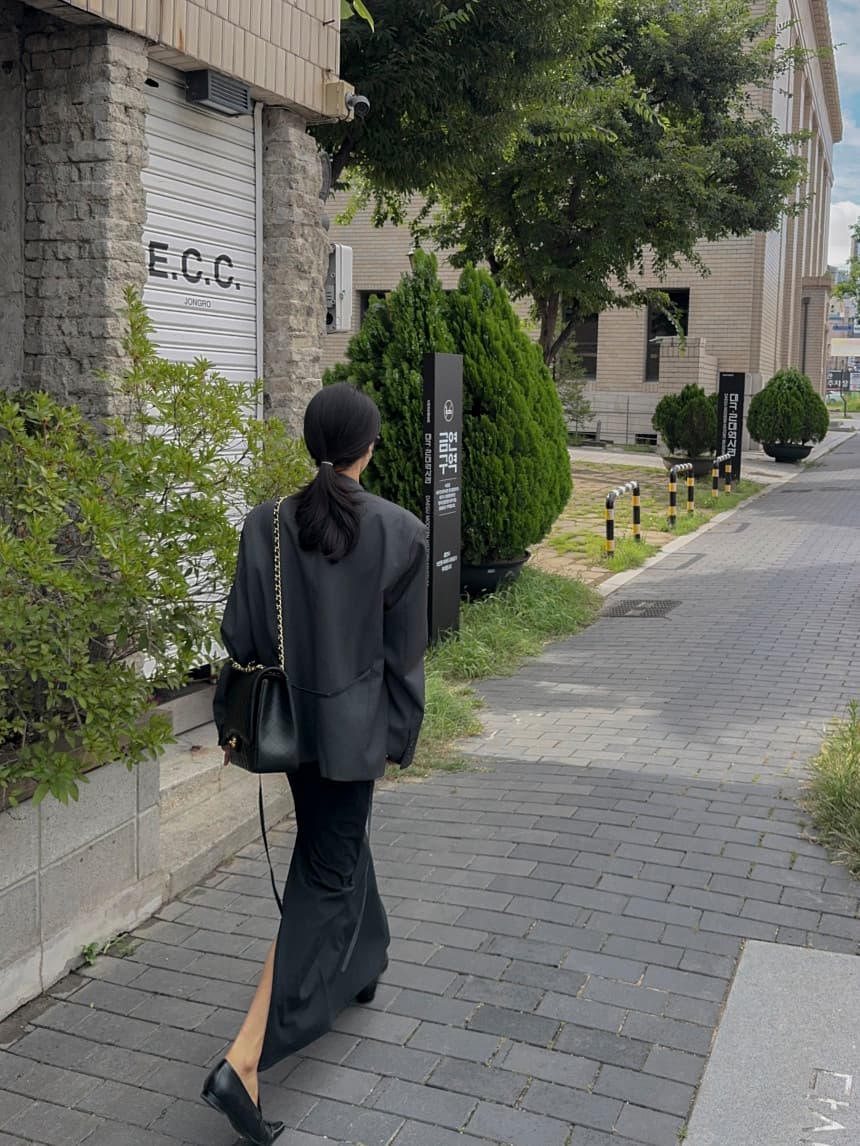 있음 선적 한국 ins 우아함 디자인 센스 레이스업 허리 블레이저 상세 이미지 32