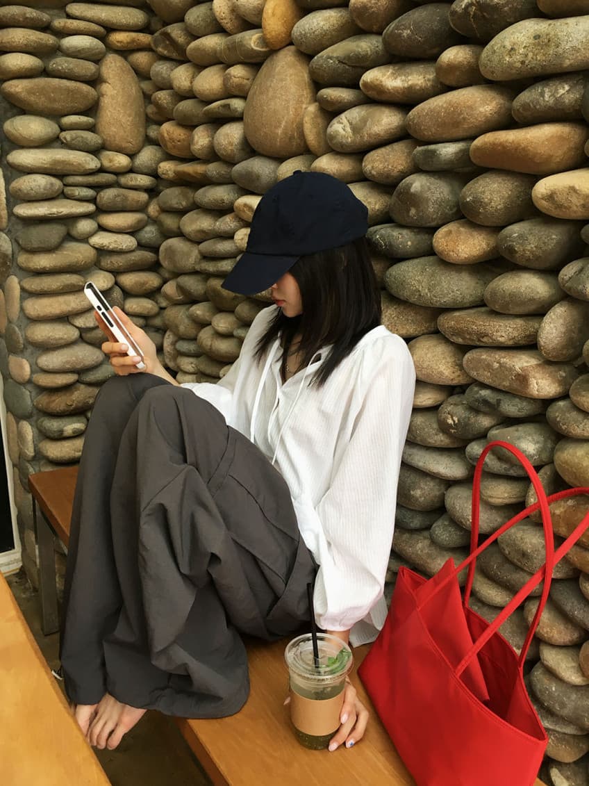 있음 선적 한국 chic 느긋한 루즈핏 디자인 센스 긴팔 셔츠 상세 이미지 36