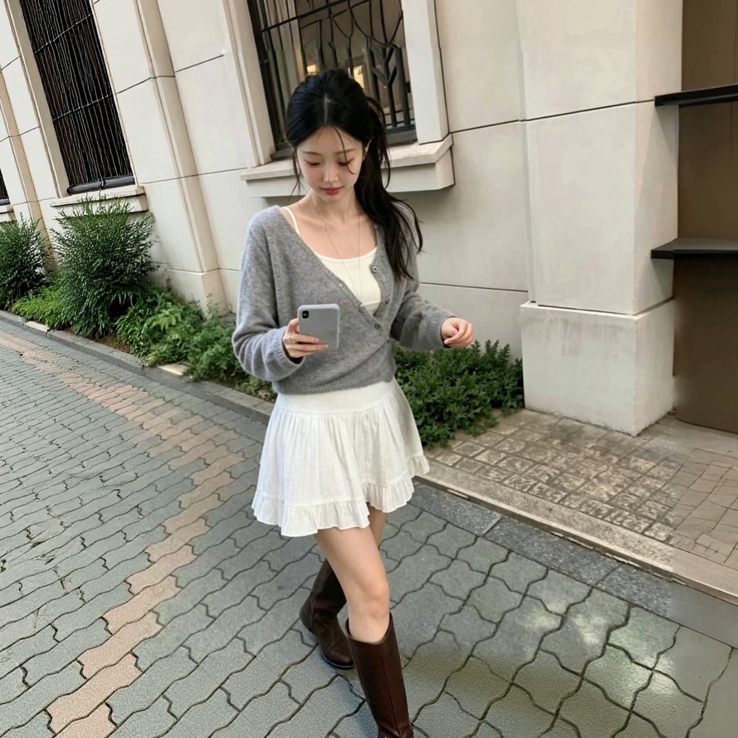 있음 선적 한국 chic Chic 디자인 센스 경 사진 버클 긴팔 니트 스웨터 이미지 3
