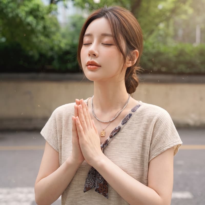실사 오래된 돈 바람 V넥 스카프 반팔 니트 스웨터 여성 여름 빅 사이즈 지방 mm 외국 가스 다용도 루즈핏 슬림해 보이는 맨위 이미지 5