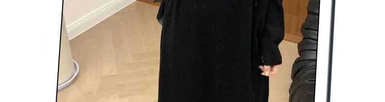 이른 가을 출산 착용 한국 스타일 느긋한 바람 후드 니트 드레스 패션 루즈핏 캐주얼 스트라이프 모유 수유 상세 이미지 7