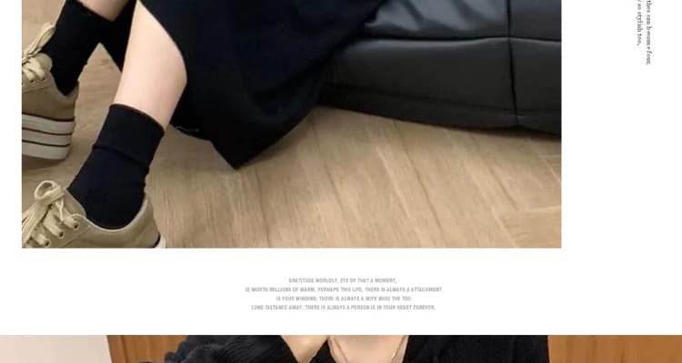 이른 가을 출산 착용 한국 스타일 느긋한 바람 후드 니트 드레스 패션 루즈핏 캐주얼 스트라이프 모유 수유 상세 이미지 42