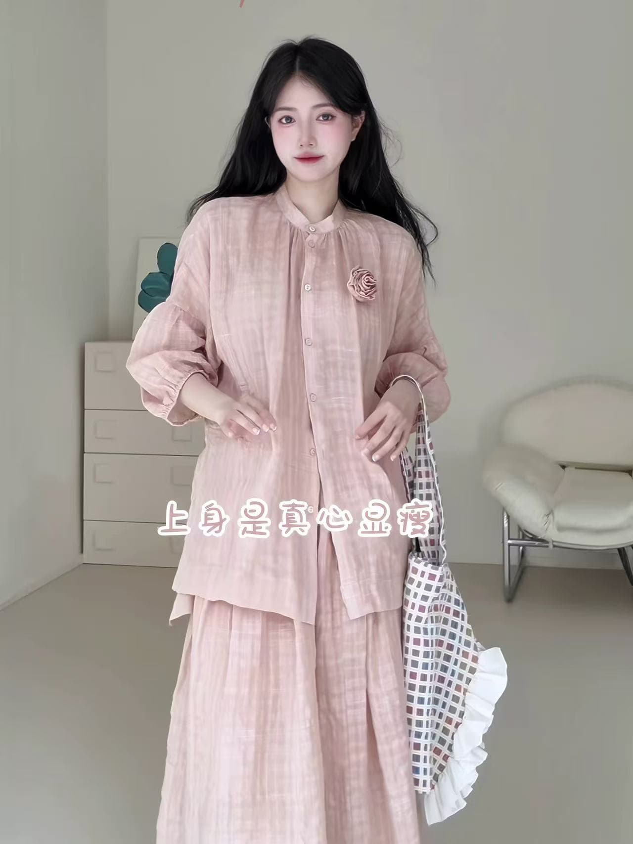 2026 년 한 부서 착용 가져 가라. 봄 새로운 오픈 가디건 셔츠 맨위 여성 체크무늬 반신 스커트 자이언트 잘 생긴 ~ 중 투피스 세트 상세 이미지 2