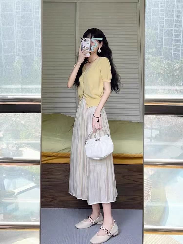 고급 센스 패션 연령 감소 작은 샤넬 스타일 품격 명문 여성 경력 투피스 슈트 반신 스커트 여성 여름 2026 새로운 상세 이미지 3