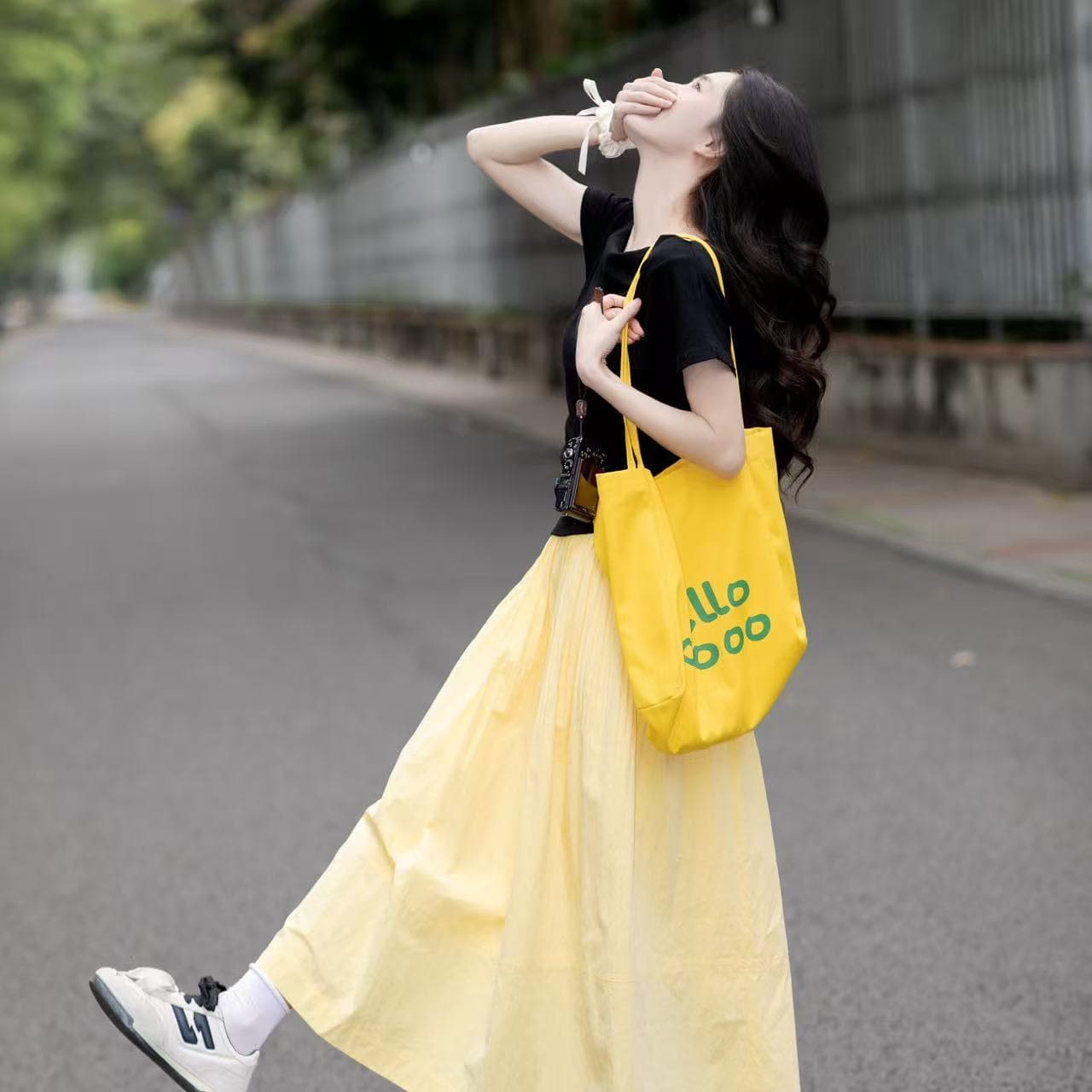 여름 ootd 착용 가져 가라. 전체 집합 올해 인기 연령 감소 부유 한 가족 천 골드 달콤한 스타일 아름다운 점프 슈트 치마 세트 이미지 2