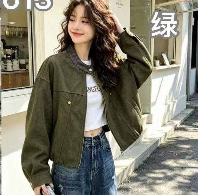 한국 chic 가을 새로운 아메리칸 오스트리아 라드. 모방 사슴 캐시미어 재킷 짧은 여성 코트 이미지 2