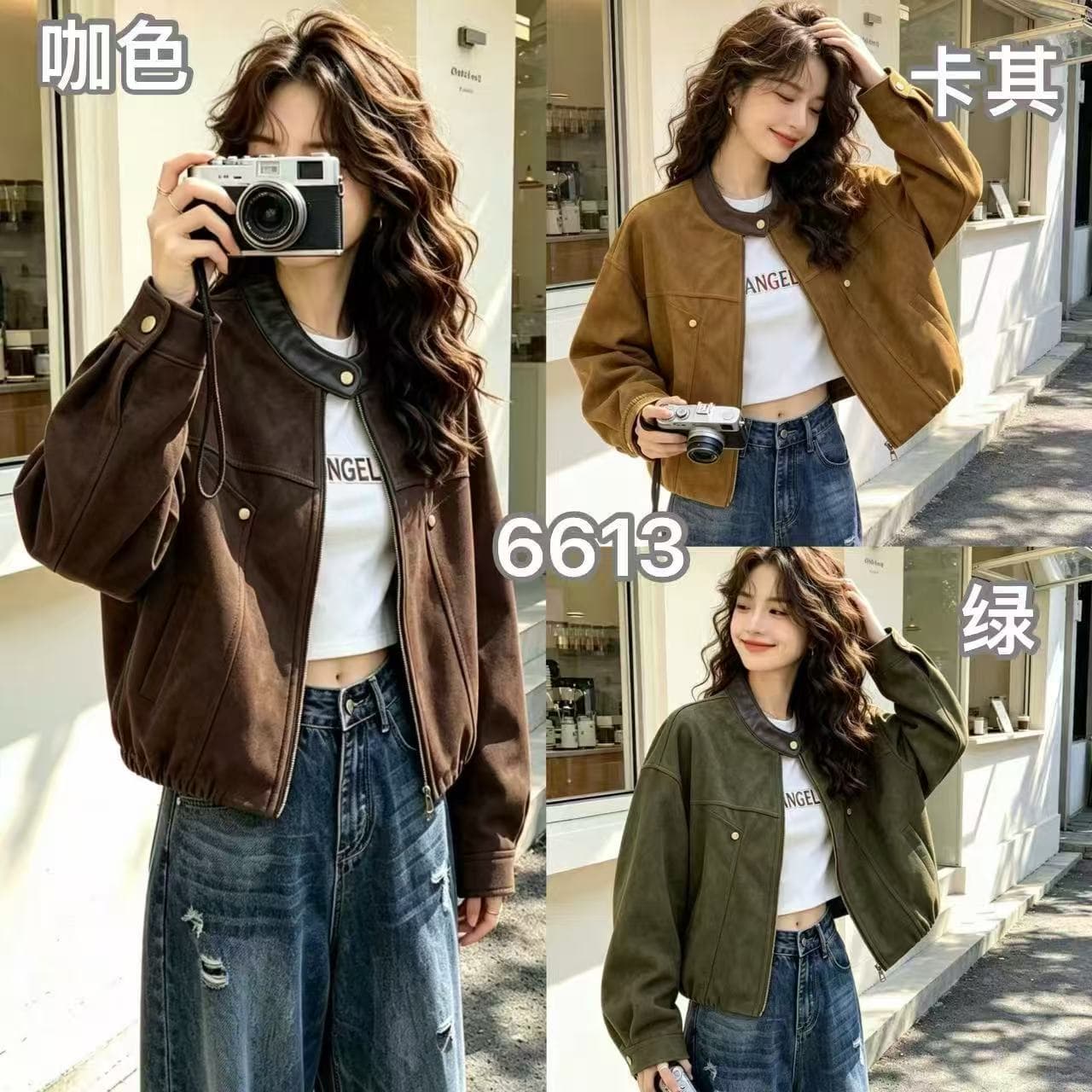 한국 chic 가을 새로운 아메리칸 오스트리아 라드. 모방 사슴 캐시미어 재킷 짧은 여성 코트