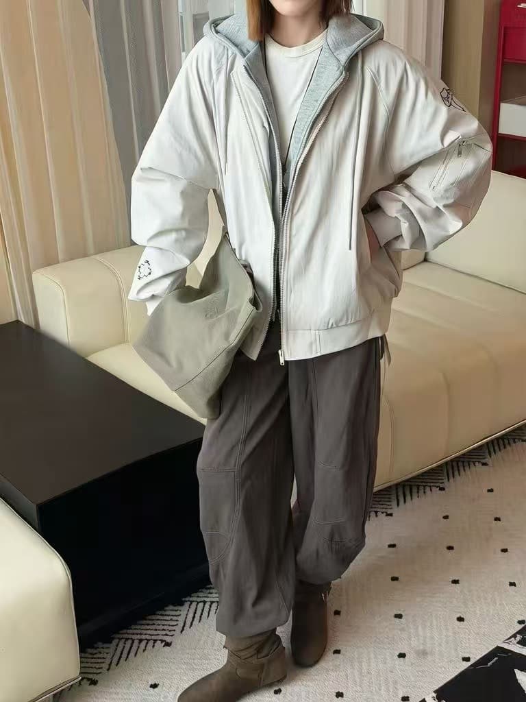한 스타일 재킷 면 의류 여자 2026 새로운 야구 유니폼 면 옷 학생 솜을 넣은 재킷 겨울 두꺼운 목화 진딧물 여성 이미지 2